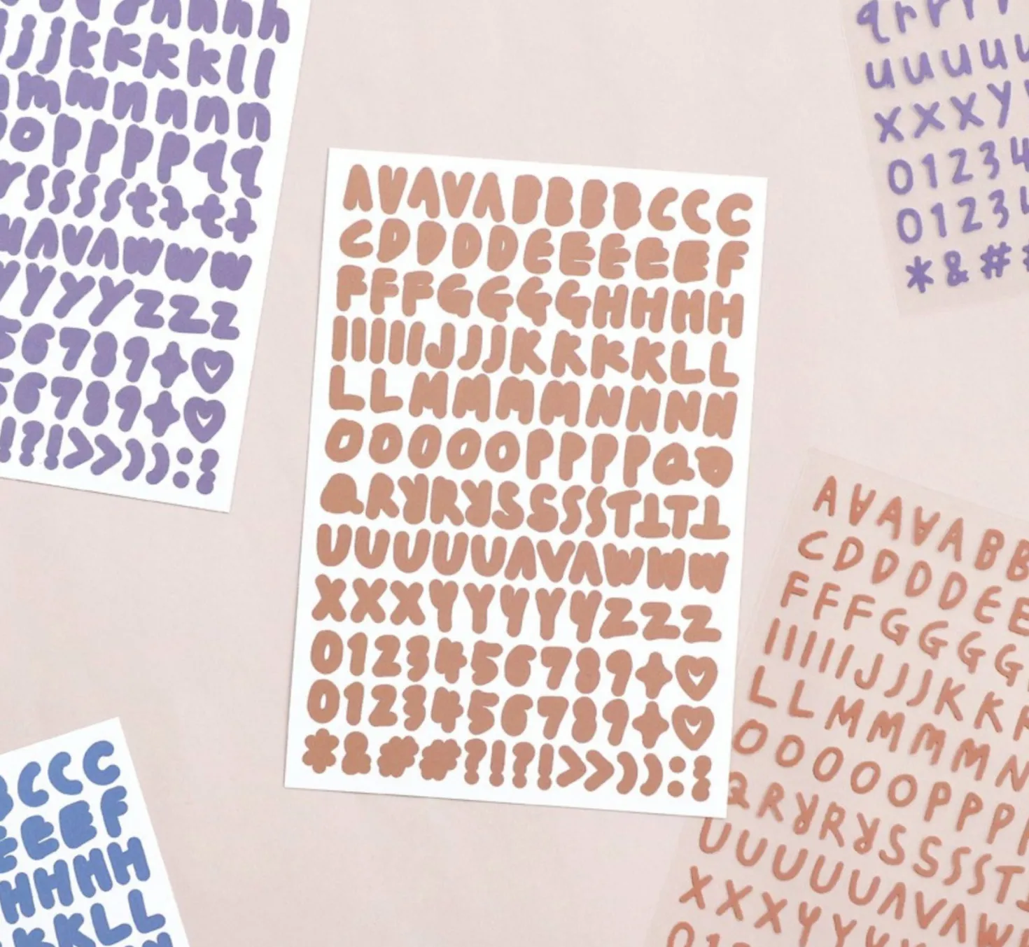 Calligraphy Alphabet&Number Sticker Set