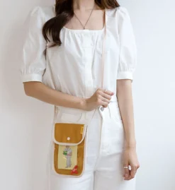 Canvas Slim Phone Crossbody Bag