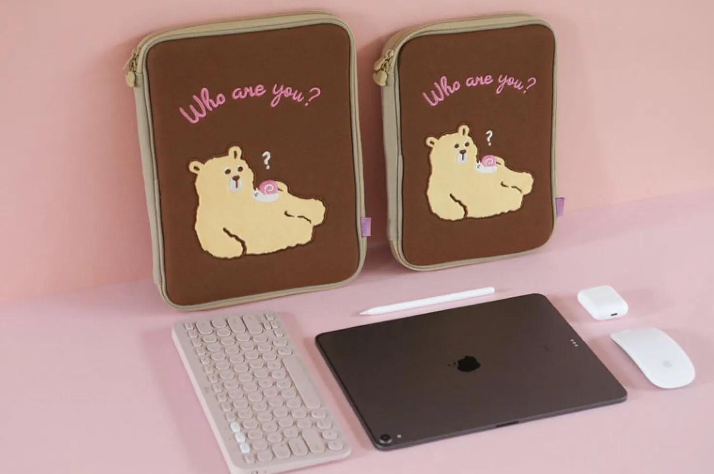Cat & Bear 11 in. iPad Pouch