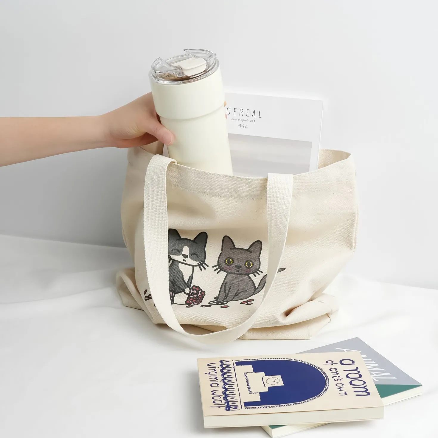 Cat Couple Tote Bag