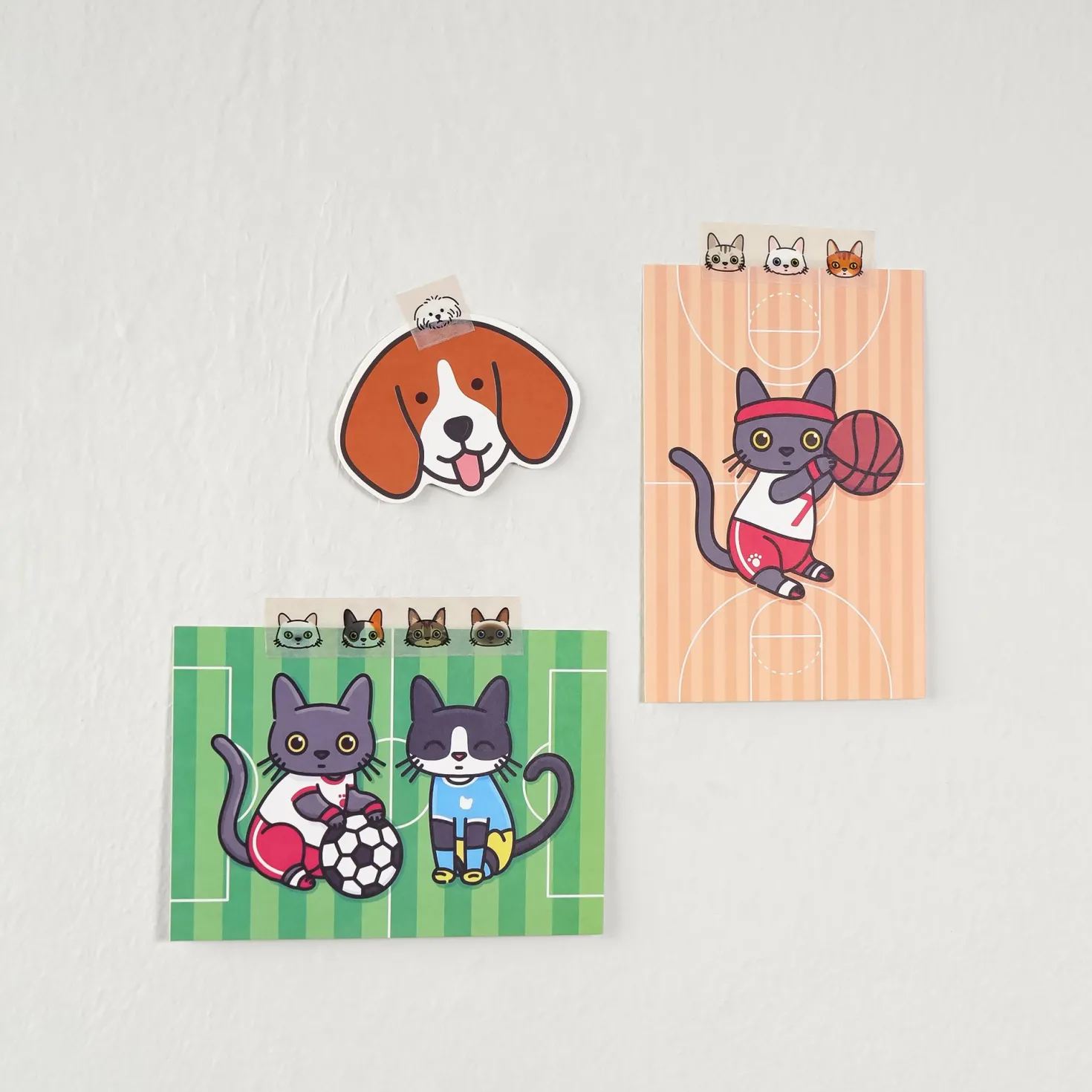 Cat & Dog Face Masking Tape