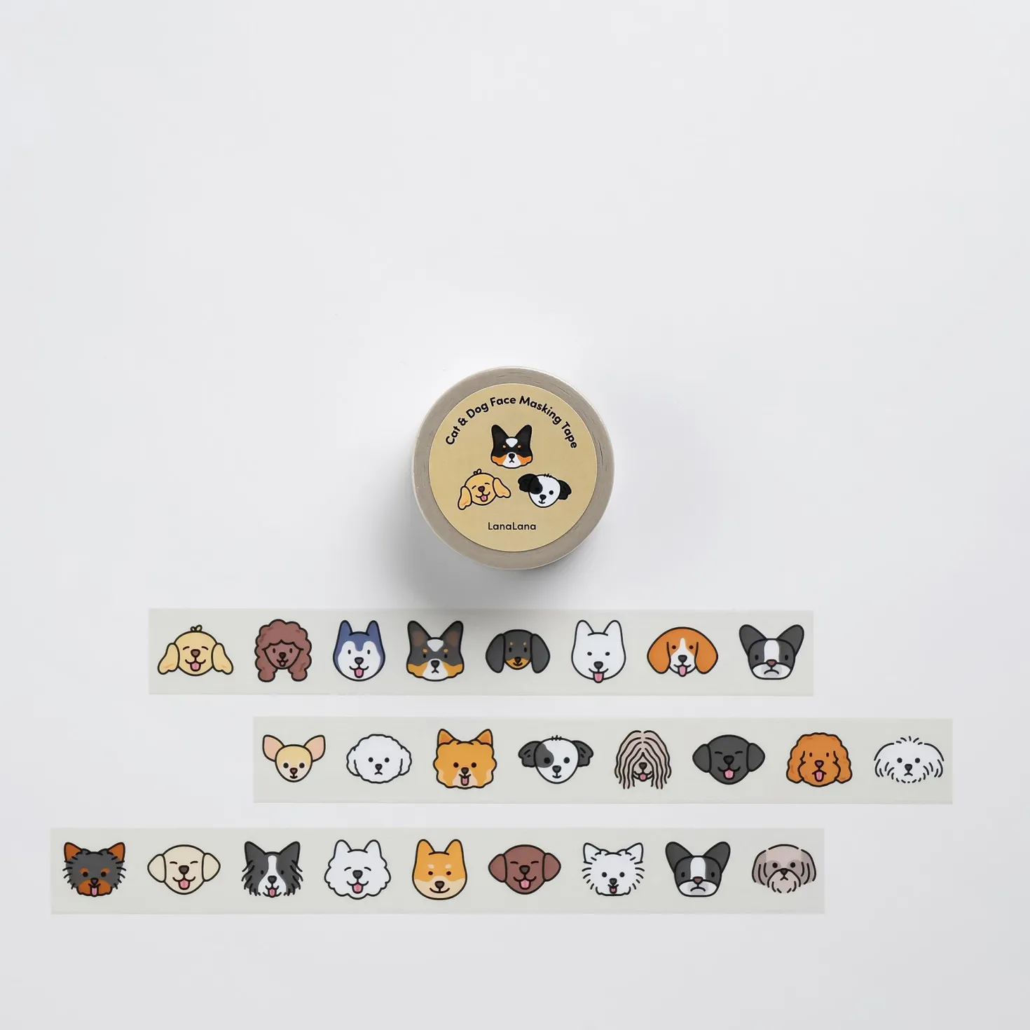 Cat & Dog Face Masking Tape