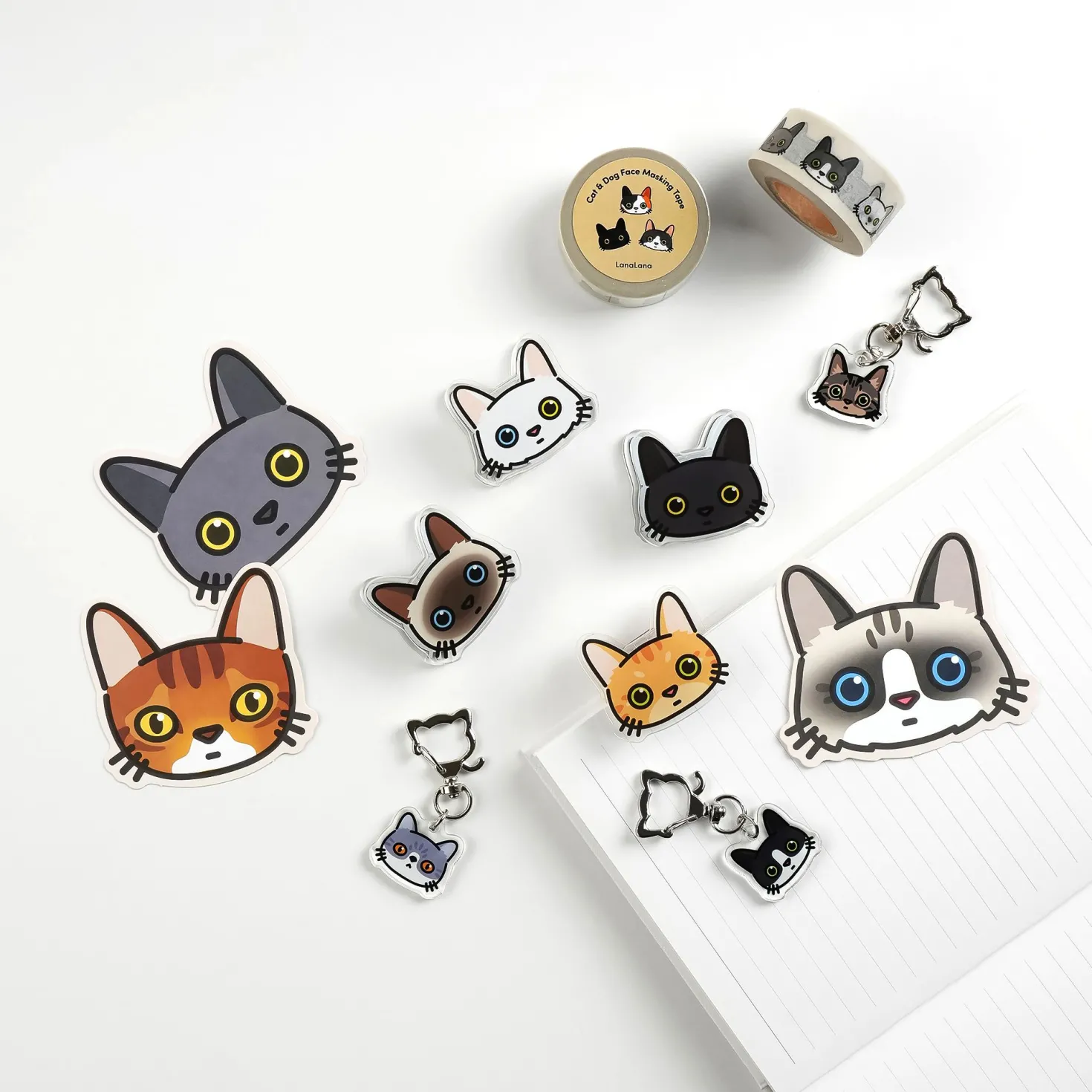 Cat & Dog Face Masking Tape