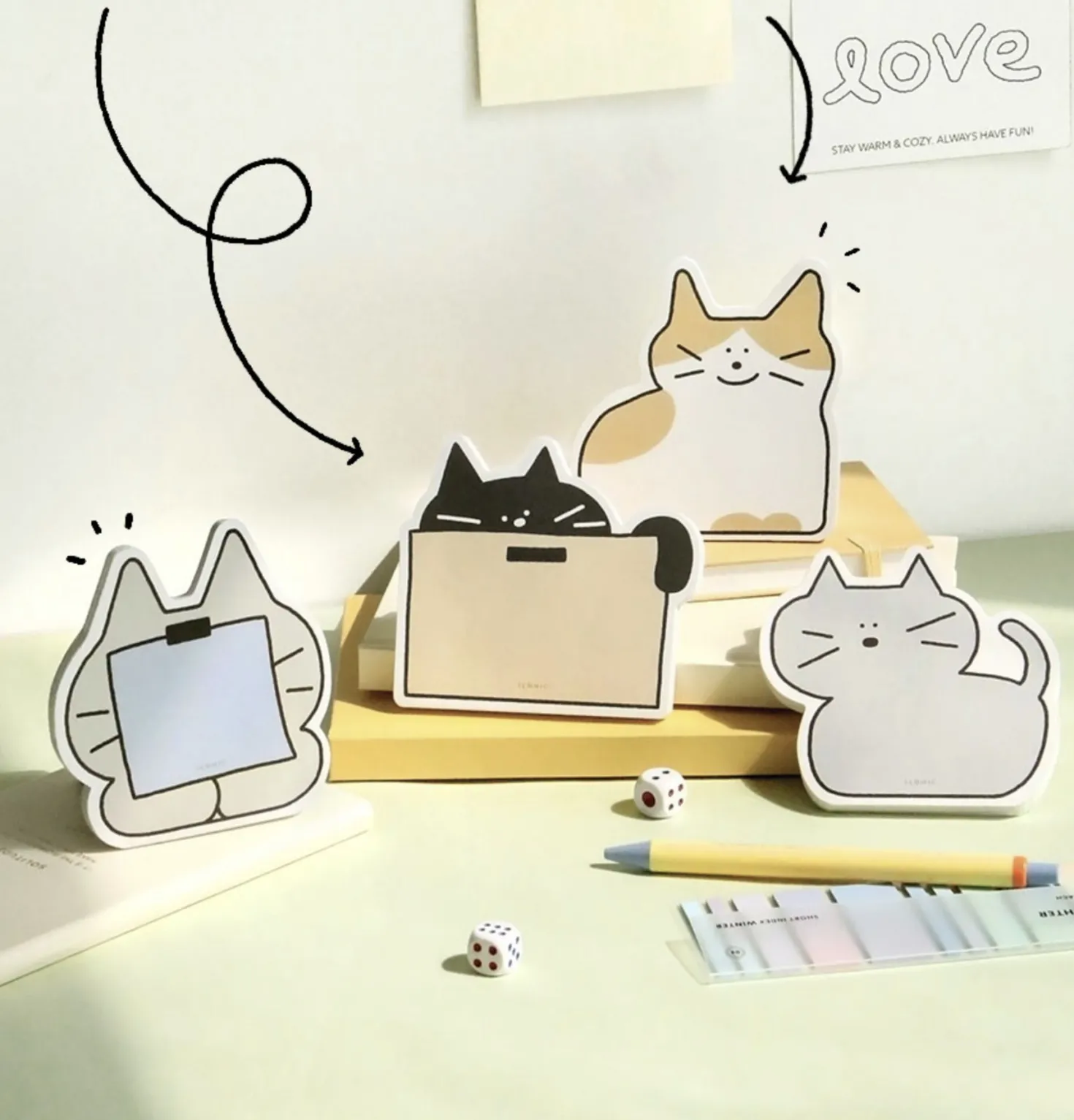 Cat Doodle Memo Pad