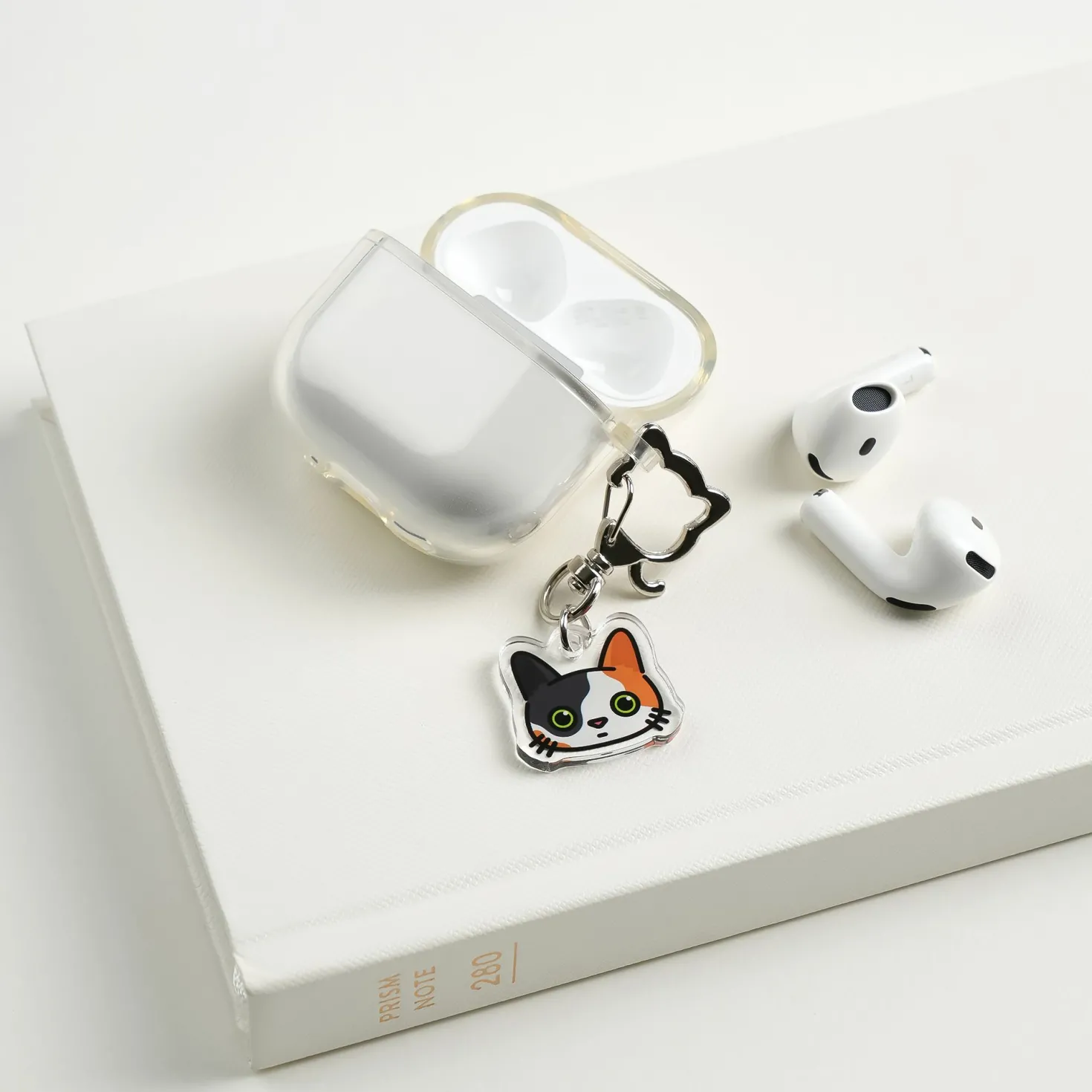 Cat Face Acrylic Key Ring