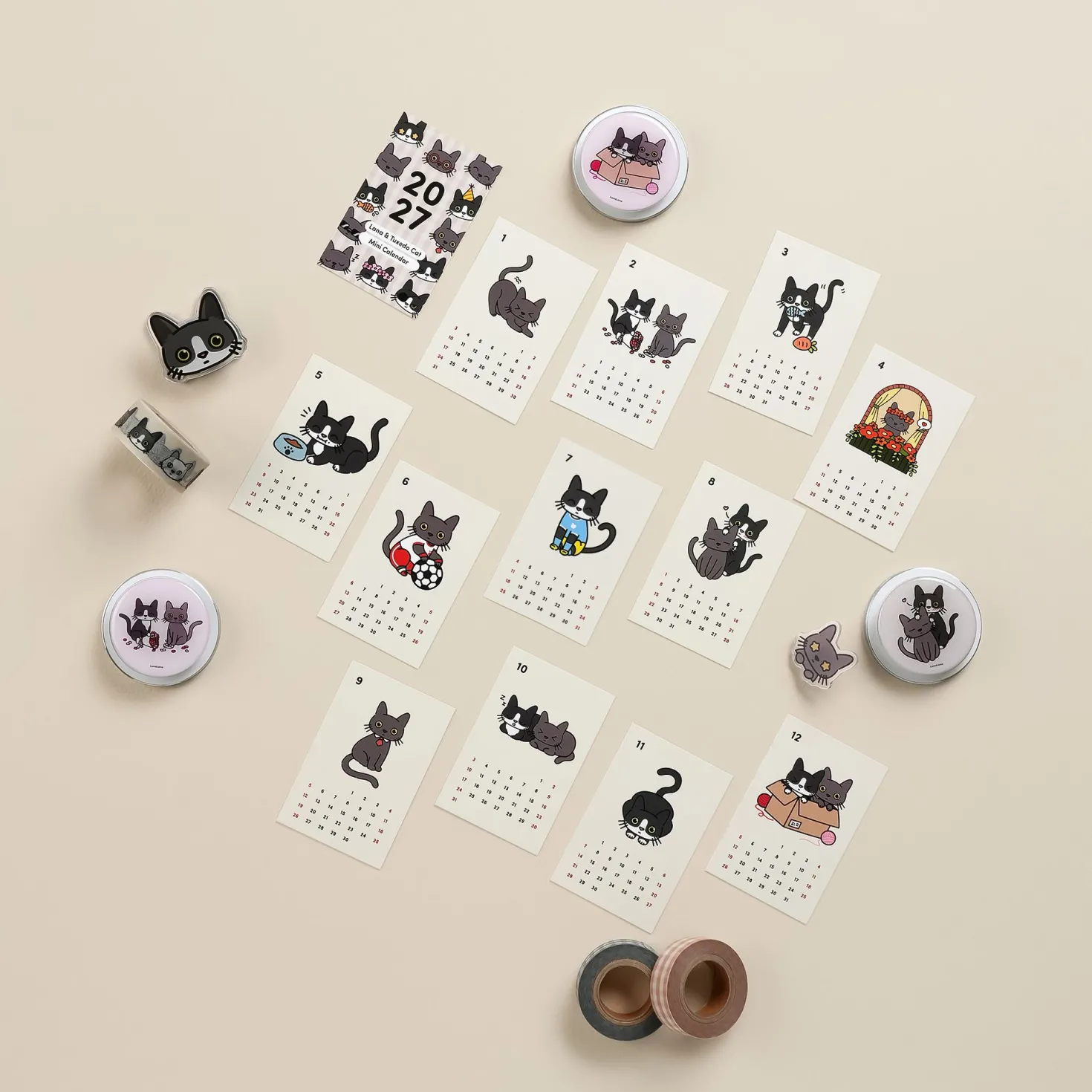 Cat Face Double-sided Acrylic Clip