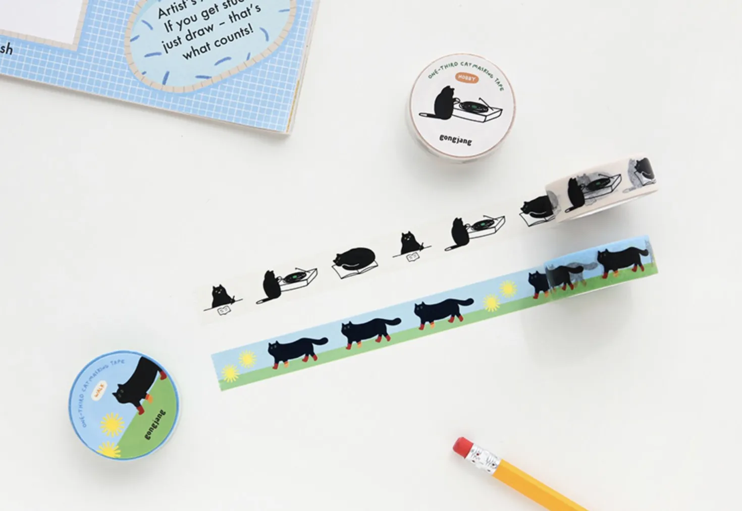 Cat Illustration Masking Tape