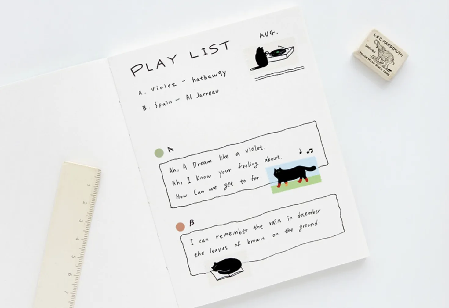 Cat Illustration Masking Tape