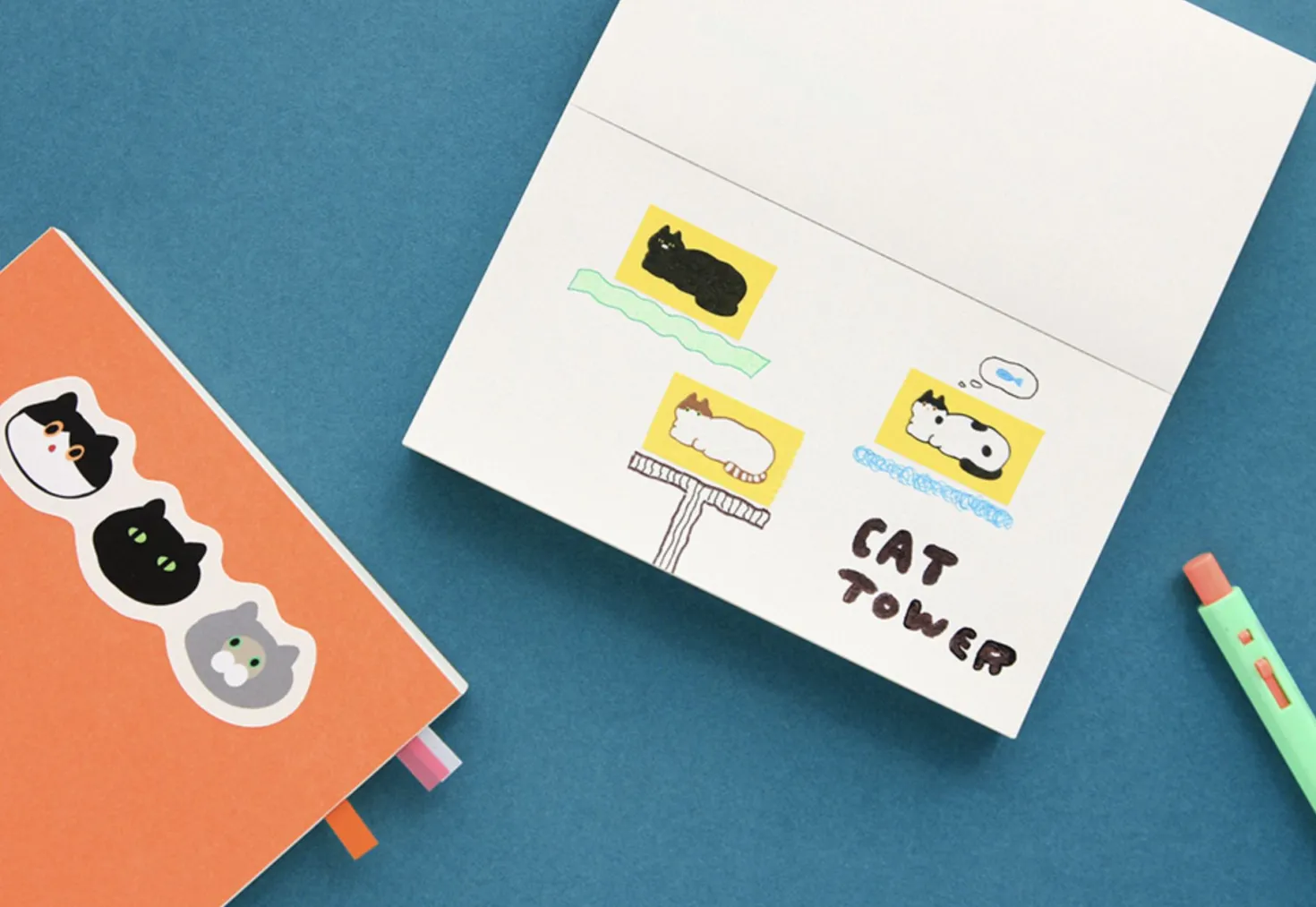 Cat Illustration Masking Tape
