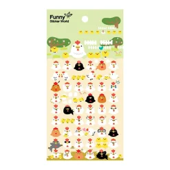 Chicken Emoji Puffy Sticker