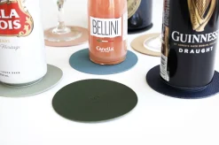 Circle Edge Leather Tea Coaster