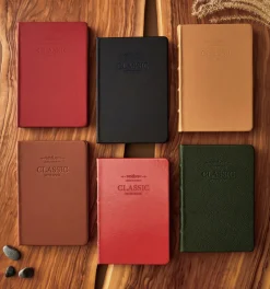 Classic Genuine Leather Lined Notebook