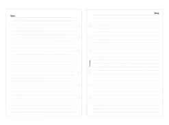 Classic 6 Ring A5 Lined Note Refill