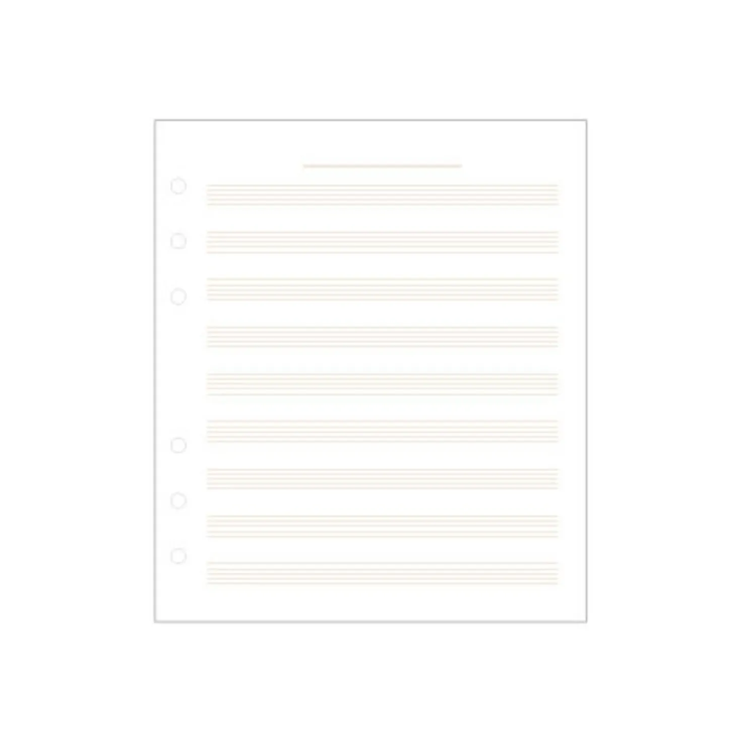 Classic 6 Ring A6 Wide Note Refill