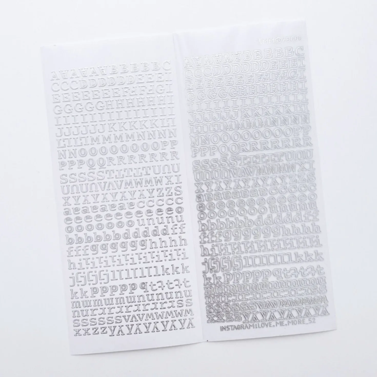 Classic Typo Alphabet Slim Sticker