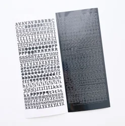 Classic Typo Alphabet Slim Sticker