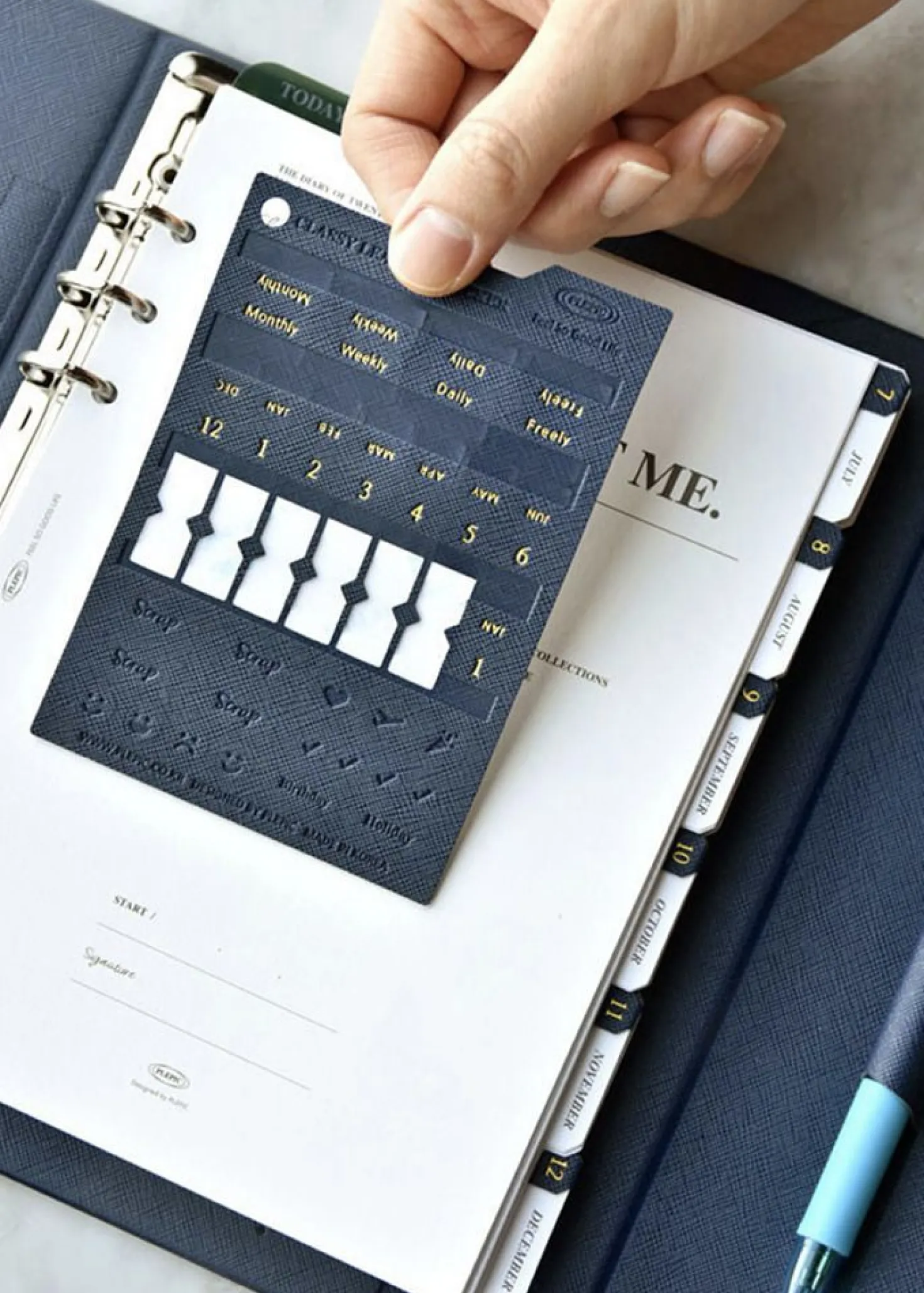 Classy Leather Index Sticker