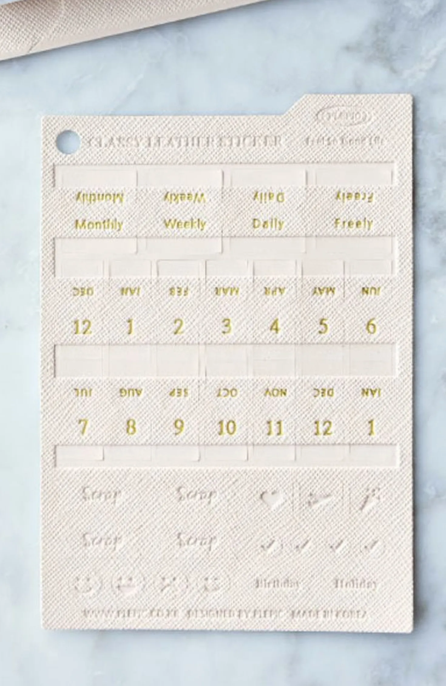 Classy Leather Index Sticker