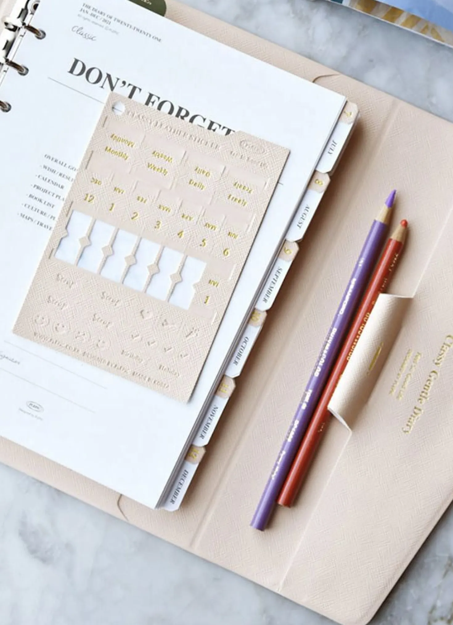 Classy Leather Index Sticker