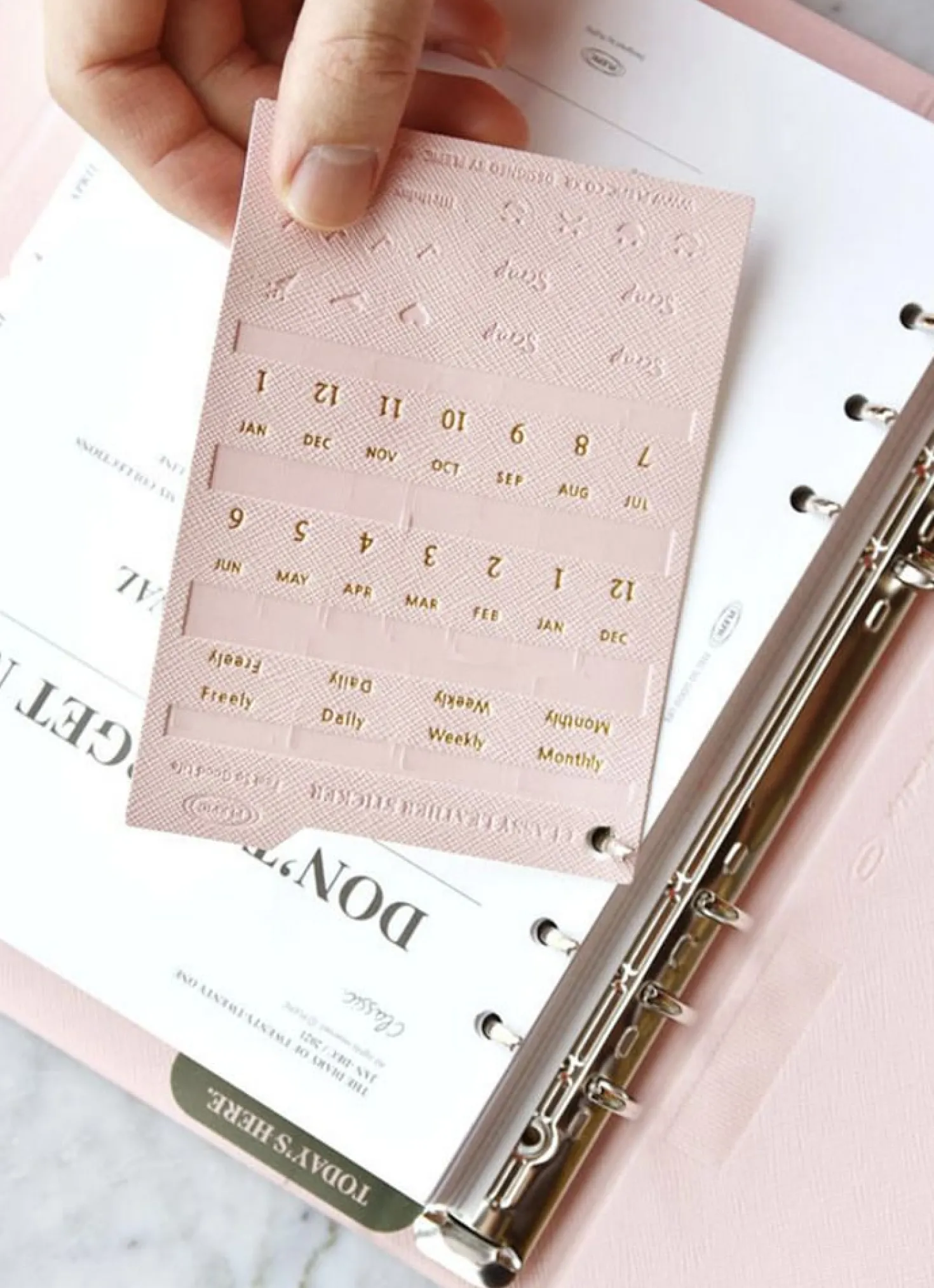 Classy Leather Index Sticker