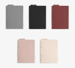 Classy Leather 6 Ring A5 Zipper Pocket