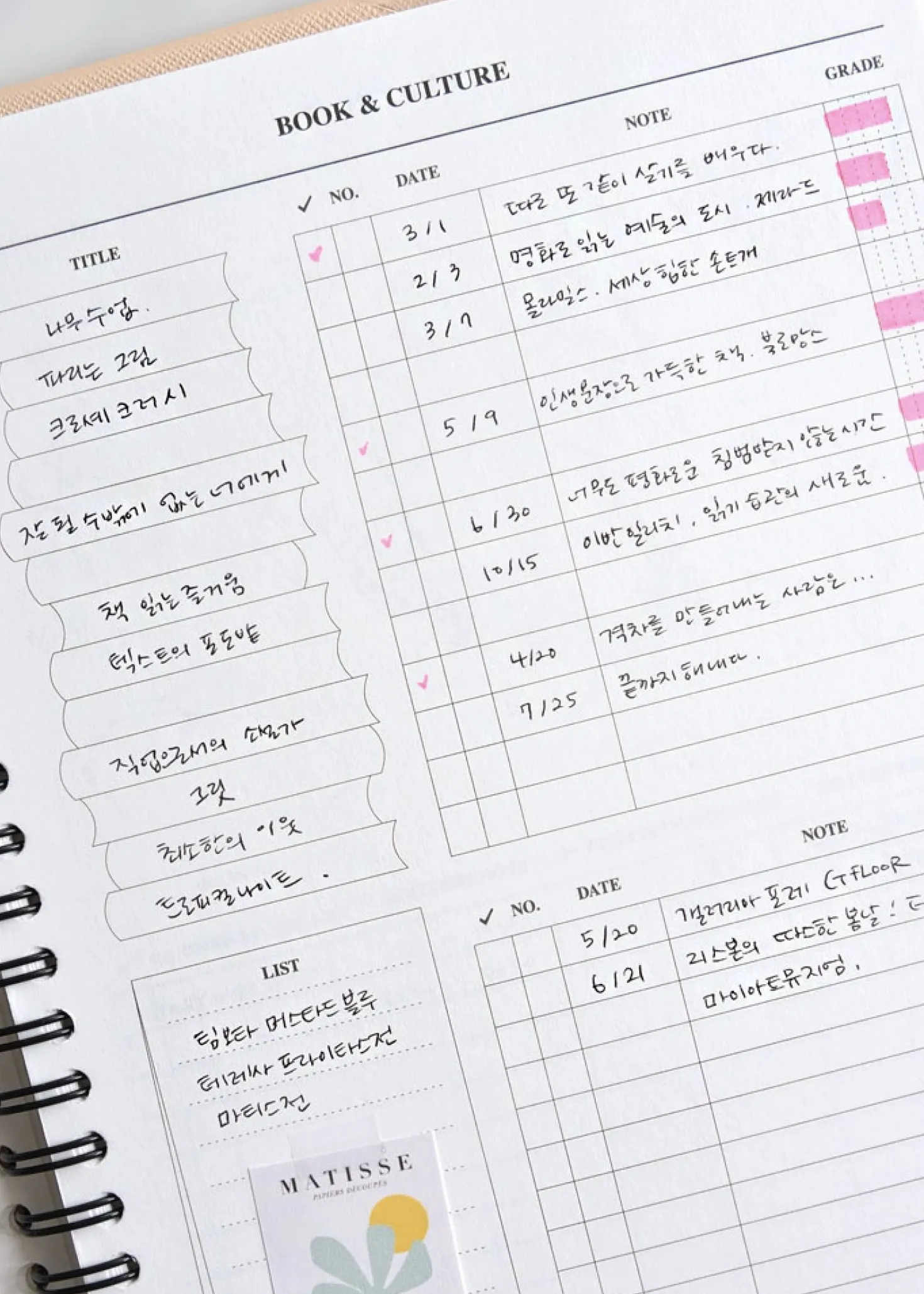 Classy Standard Index Weekly Planner