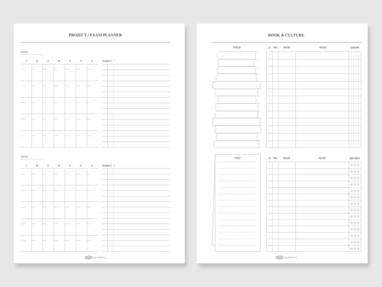 Classy Standard Index Weekly Planner