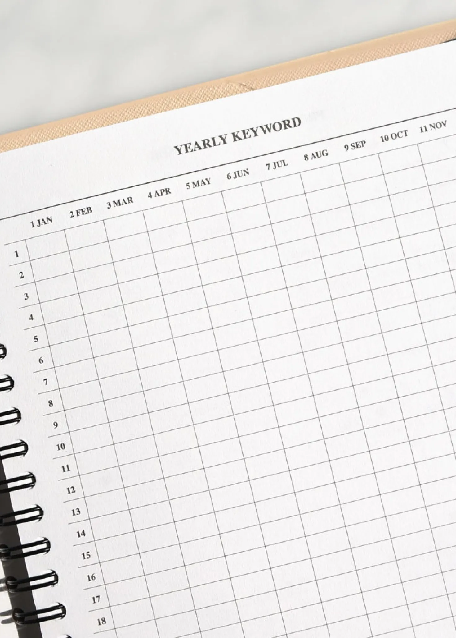 Classy Standard Index Weekly Planner
