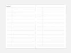 Classy Textured Leather B6 Weekly Planner