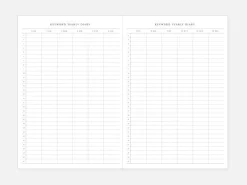 Classy Textured Leather B6 Weekly Planner