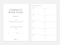 Classy Textured Leather B6 Weekly Planner