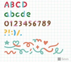 Color Combo Alphabet Removable Sticker
