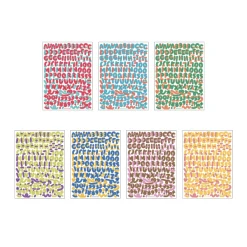 Color Combo Alphabet Removable Sticker