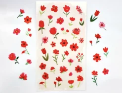 Colored Pencil Drawing Flower Sticker