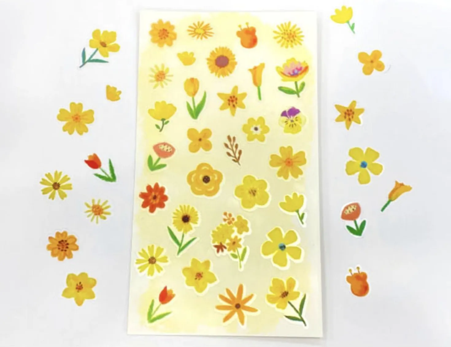 Colored Pencil Drawing Flower Sticker