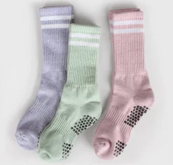 Colorful Non-slip Athletic Crew Socks