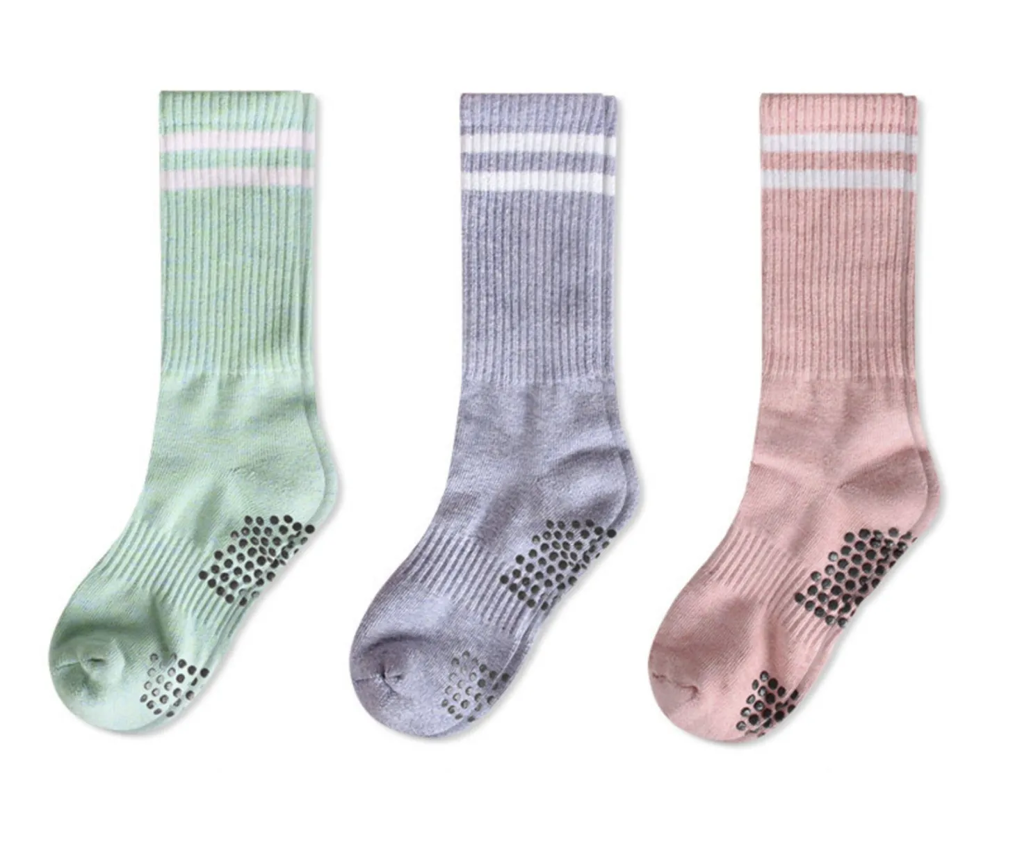 Colorful Non-slip Athletic Crew Socks
