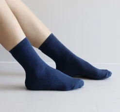 Colorful Ribbed Crew Women Socks