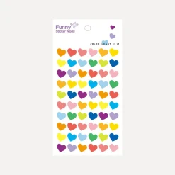 Colorful See-through Heart PVC Sticker
