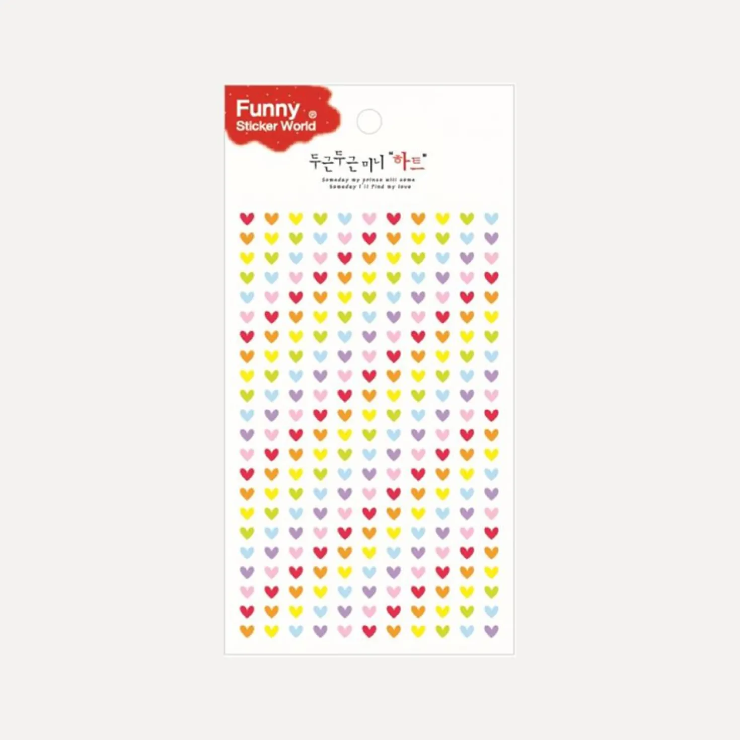 Colorful See-through Heart PVC Sticker