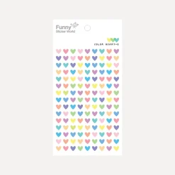Colorful See-through Heart PVC Sticker