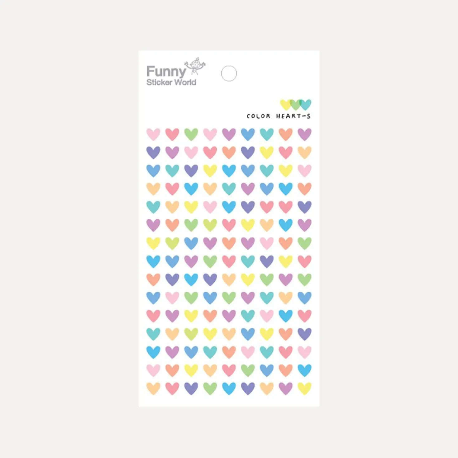 Colorful See-through Heart PVC Sticker