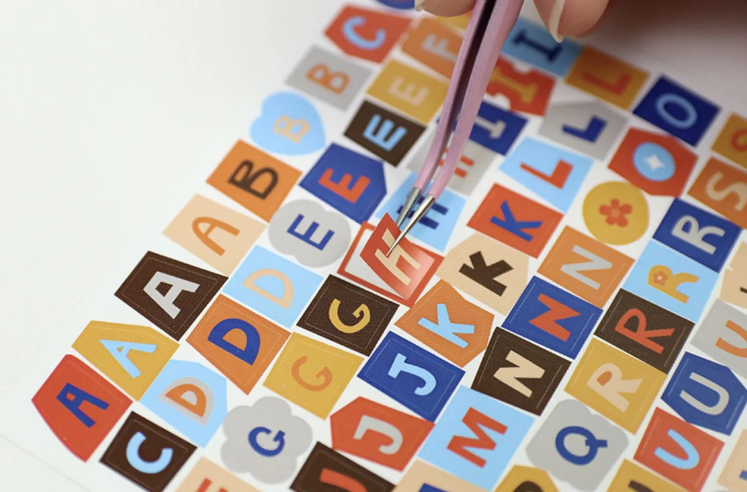 Color Recipe Alphabet Removable Sticker