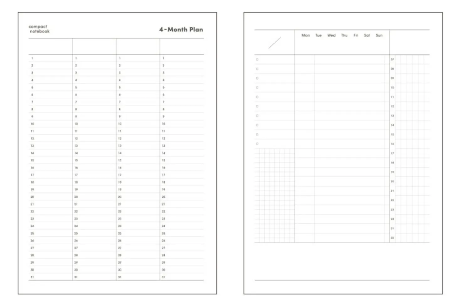 Compact A5 Hardcover Study Log