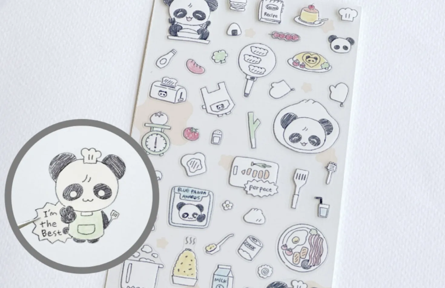 Cooking Panda Deco Sticker