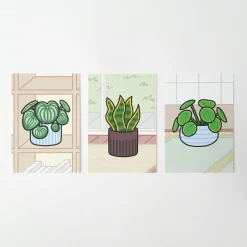 Cozy Home Houseplant Postcard