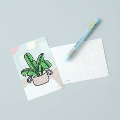 Cozy Home Houseplant Postcard