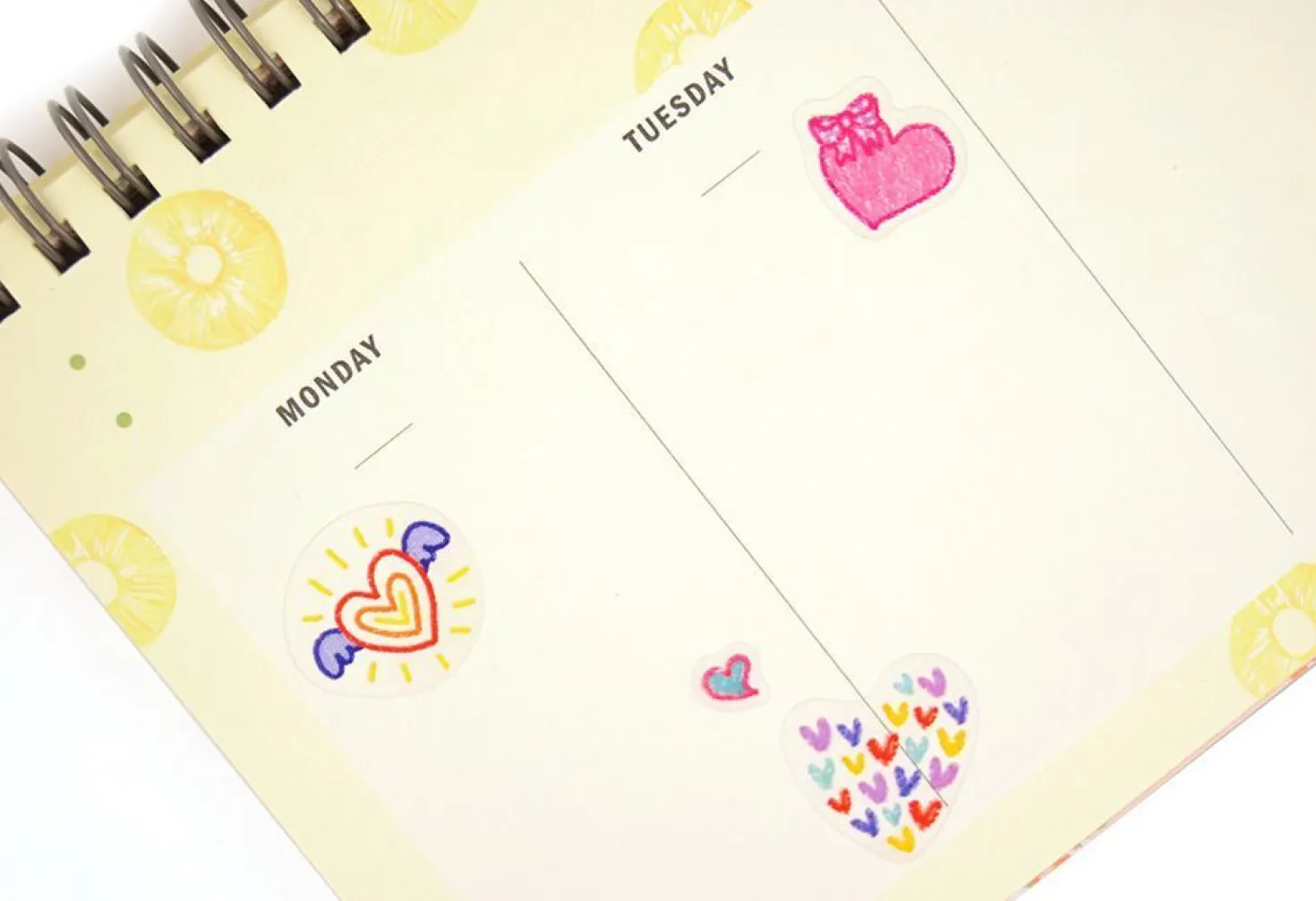 Crayon Heart Deco Sticker