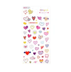 Crayon Heart Deco Sticker