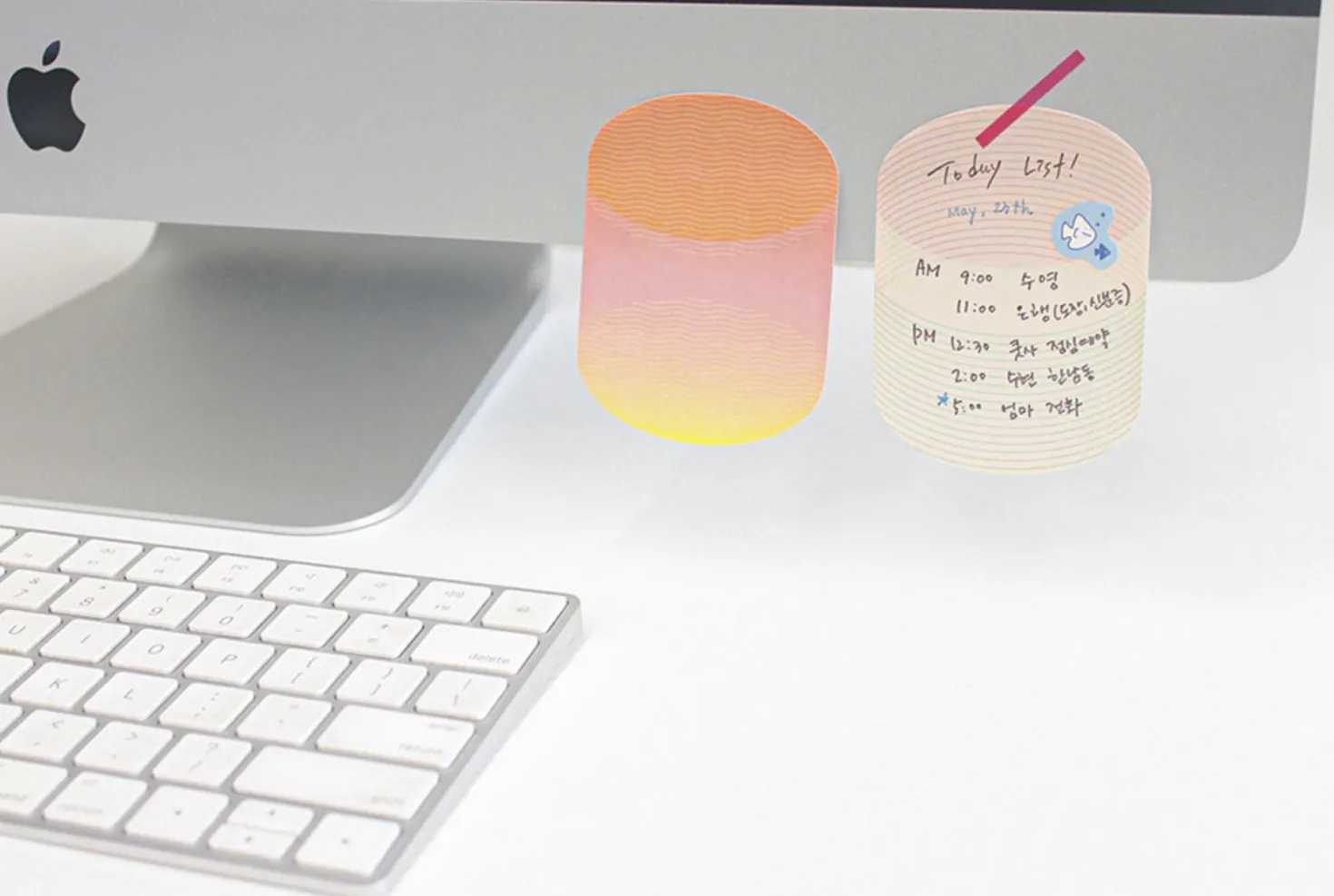 Cylinder Sticky Note